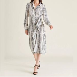 Steve Madden Daniella grey snake print dress
